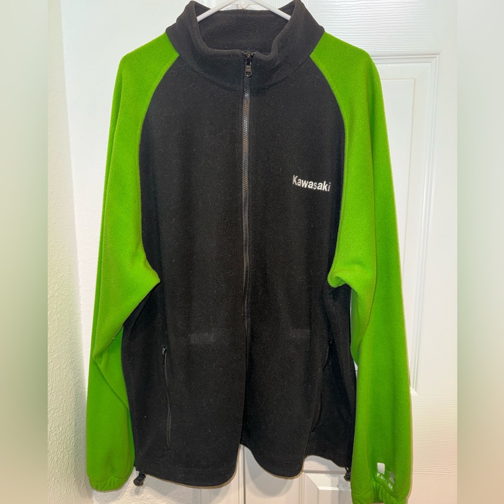 Kawasaki Men’s Black & Green Fleece Jacket
